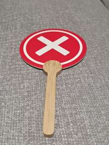 1pc Right/Wrong Checkmark & Cross Handheld Scoring Paddle, Classroom Interactive Answering Prop, Game Voting Double-Sided Judgment Fun Hand Card (One Side Right, One Side Wrong) - Multicolor - View 12