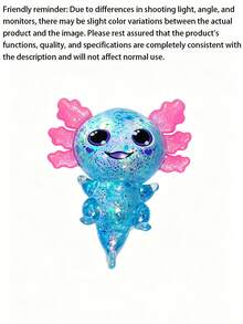 1 Stück Glitzer Kristall Axolotl/Salamander Squishy Spielzeug, super weiches langsam zurückfederndes Quetschspielzeug, leicht klebrige weiche & federnde Textur, süßer Amphibien-Schreibtischbegleiter, tragbares Reisespaßspielzeug, Blau/Rosa Farboptionen, sammelbare Dekoration, sensorisches Spielzeug für Kinder & Jugendliche, Klassenzimmer-Belohnung, Party-Mitbringsel, Geschenktüten-Füller, Geburtstags- & Feiertags-Überraschungsgeschenk, Squishy, Squishies, Squishy Spielzeuge, Squishy Stressspielzeug - Verschiedenfarbig - Übersicht 14