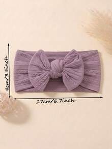 3pcs Cute Candy Color Nylon Bow Baby Headband Summer Princess Baby Hair Accessory Set Suitable For Daily Use In All Seasons - Multicolor - View 2