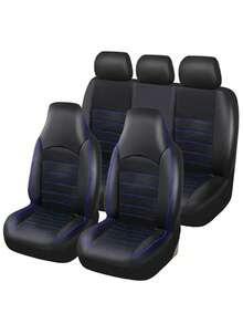 5-Seater/2-Seater/1-Seater Classic Universal PU Leather Front Car Seat Covers, Full Coverage PU Leather Front Seat Covers, High Back Bucket Seat Covers - Suitable For Most Cars - Line - View 19
