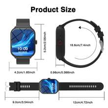 Nuevo Reloj Inteligente de Moda con Pantalla Táctil Completa de Alta Definición y Función de Llamada Inalámbrica, Compatible con Teléfonos Android e iOS, Regalo Perfecto - Multicolor - Ver 2