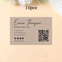 20/50/100pcs Customized Cards, Customized Greeting Cards, Customized QR Codes, Customized Payment, Customized Coupons, Customized Event Cards, Customized Counter Cards, Birthday, Party, Holiday, Wedding, Confession, Table Signs - QR Code Business Card - View 24