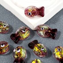 2件組 多彩幻彩魚形玻璃珠 DIY 手作珠飾材料配件套組 - diy小魚 - 查看 14
