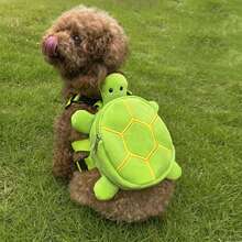 1pc Pet Dog Shoulder Backpack, Cat Outdoor Backpack, Turtle Bag. Can Hold Pet Snacks, Water. Suitable For Small And Medium-Sized Dogs As Well As Cats. - Green - View 2