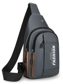 New Fashion Men's Chest Bag, Casual Business Large Capacity Chest Backpack, Versatile Sports Crossbody Bag - A - View 10