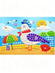 Children's Educational Mosaic Tile Puzzle Sticker DIY Craft Material Kit - Multicolor - View 13