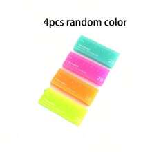 Colorful Ruler-Shaped Eraser, New Compact 2B Eraser, Suitable For Exams And Illustrations, Colorful Creative Personalized Eraser, Back To School Gift, Student Prize - A - View 6