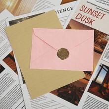 16pcs Linen Envelopes Stationery Set Vintage V-Flap Invitation Paper For Wedding Graduation Baby Shower Postcard Holder - A - View 6