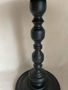 French Vintage Side Table, Mid-Century Style Small Coffee Table, Living Room Sofa Side Cabinet, Corner Table, Movable Bedside Table, Small Round Table - Black - View 3