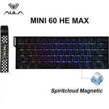 AULA Keyboard Gaming Nirkabel Mini60 HE PRO dengan Efek Hall, Tingkat Polling 8K, Lampu Latar RGB, Keyboard yang Dapat Dilepas Secara Magnetik, Titik Aktivasi yang Dapat Diatur, Baterai 4000mAh, Mendukung SOCD & DKS, Senyap - View 15