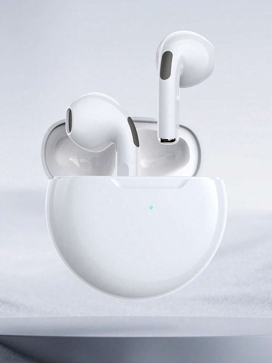 Wireless Earbuds With Bluetooth, Sweat-Resistant White Design, Built-In Microphone For Clear Calls, Long Battery Life, Comfortable Earphone Stem Shape, Suitable For IOS And Android Devices, Perfect For Fitness, Running, And Daily Use - White - View 1