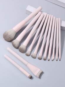 13PCS Pink Makeup Brush Set Professional Foundation, Eyeshadow,Concealer,Contour&Blush, Complete Cosmetic Tool Kit For Beginners&Makeup Lovers,Ultra-Soft For Flawless Application - Baby Pink - View 4