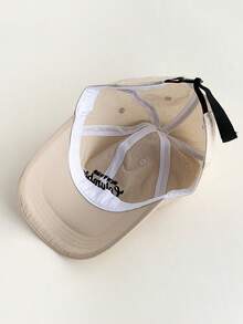 Women's Soft Top Letter Embroidered Yellow Baseball Cap, Spring/Summer New Quick-Dry Breathable Sun Protection Baseball Cap, Colorblock Summer Quick-Dry Breathable Sun Protection Baseball Cap, UV Protection Thin Hat - Colu Quick-drying - View 7