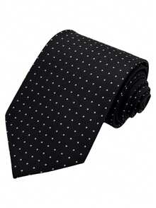 1PC Fashion Business Formal Versatile Elegant Tie, Suitable For Business Workplace, Party, Interview, Commute, Wedding - Black - View 6
