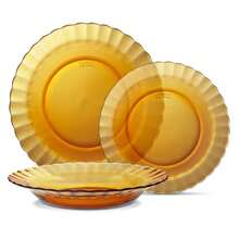12-piece Amber Relief Dinnerware Set
