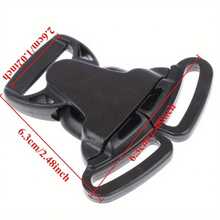 5pcs Adjustable Buckle Multi-Function Rotating Snap Webbing Strap Fixing Hook Side Release Buckle For Dining Chair Camping Bag Luggage Strap Universal Adjustment Buckle Accessories Multi-Scenario Application - Black - View 5