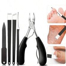 1/4/5pcs Professional Toe Care Set, Includes Nail Clippers And Foot Care Tool Kit, Suitable For Ingrown Toenails And Embedded Nails, Stainless Steel Material, Sharp And Easy To Use, Non-Slip Easy-Grip Handle, Foot Care Tools - Multicolor - View 10