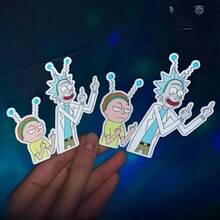 Warner Bros 1件,8*6.6cm,Rick And Morty: 經典科幻雙人組佩戴招牌心靈控制頭帶 - 以經典動畫風格捕捉幽默且混亂的時刻。(隨機款式) - 彩色 - 查看 3