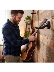 6 pièces/4 pièces/2 pièces Support mural pour guitare, 4 pièces/Set, Support mural pour guitare avec vis - Installation facile - Convient pour différentes tailles de guitares, basses, mandolines, banjos, ukulélés - Multicolore - Voir 8