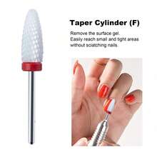 5Pcs Ceramic Nail Drill Bit Set, 3/32" Shank, Ideal For Buffing Nail Surfaces & Removing Nail - Multicolor - View 3