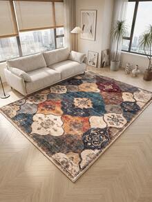1pc Multi-Color Moroccan Style Living Room Rug. Suitable For Kitchen, Dining Room, Bedroom, Room Holiday Decor, Indoor/Outdoor, Office, Lobby, Non-Slip Doormat, Bathroom Rug, Hallway, Study Gaming Area Rug. - Multicolor - View 7