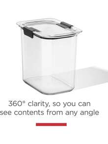 Rubbermaid Brilliance 16-Cup Airtight Food Storage Container With Lid - Optimal Pantry Organization Flour Sugar And Food Storage - Multicolor - View 7