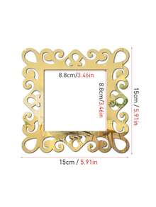 1pc Geometric Pattern Mirror Switch Outlet Wall Sticker, Stickers, Wall Decor, Vinyl Decal For Home Decorations, Spring Decoration Items Refresh Your Home, Rama Decoration Stickers Gifts Birthday Graduation,Wall Decor,Stickers,Wall Stickers,Room Decor,Home Decor - Gold - View 4