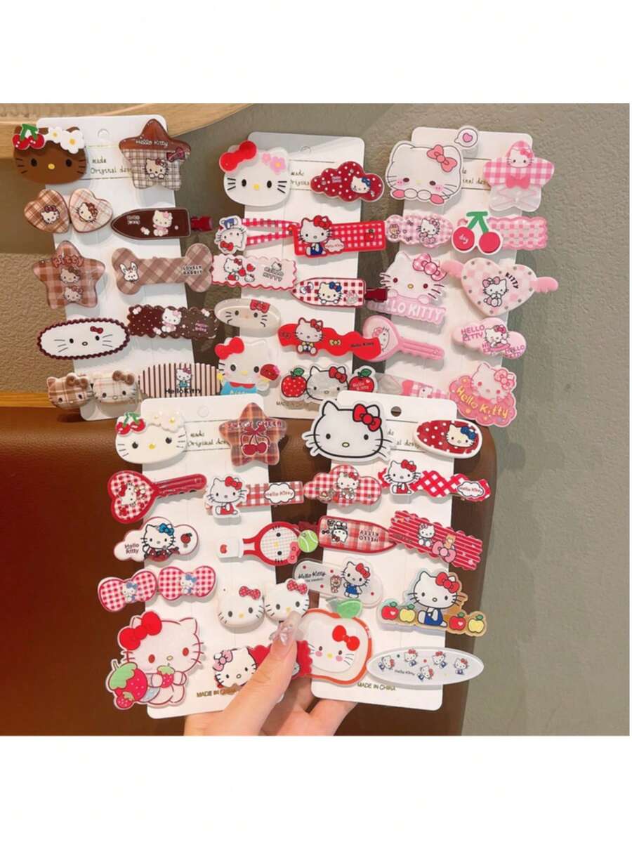 Sanrio Authorized Heltt Sweet Style Hair Clips, Multiple Cute Cartoon Character Designs, Suitable For Office Daily Styling, School Break Hair Arrangement And Daily Outings, Perfect Christmas And New Year Gift - Hair Clip - View 1