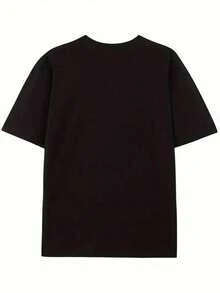 Camisa de manga corta de dama con cuello redondo y estampado de perro. Es de alta elasticidad y cumple con los estándares. Es una camiseta casual en estilo perro salchicha italiano y cómoda, - Negro - Ver 3