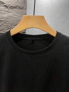 Camiseta unisex estampada, 100% algodón, corte holgado, diseño informal, perfecta para vacaciones de verano en la playa, uso diario informal y estilo urbano,camisetas para hombre,playeras - Negro - Ver 6