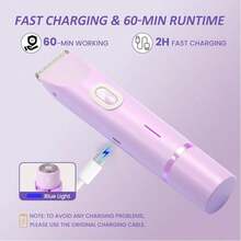 2-In-1 Women Electric Shaver Ultra Gentle For Sensitive Skin Waterproof Wet & Dry Use Detachable Soft Touch Head USB Rechargeable Bikini Trimmer For Armpit Leg Body Ideal Travel Essential - Multicolor - View 4