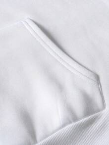 Plus Size Men's Vintage Casual Renaissance Angel Print Hoodie, Autumn/Winter - White - View 5