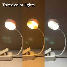 1個 4LED 白色夾式書燈，護眼閱讀燈，可充電書燈，3種色溫，可調光，迷你便攜夾式閱讀燈 (電池/可充電 300mAh/600mAh) - 多色3 - 查看 8