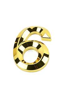 1pc 3D Large Beveled High-Gloss ABS Digital Signage Luxury Style Bright Gold Geometric Shape Back Adhesive No Drilling Sunproof Waterproof 3D Number Plate Door Number Suitable For High-End Apartments Villas Main Entrance - House Number - View 7