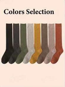 3 Pairs Men's Autumn/Winter Long Socks, Thermal Lined Thickened Warm Calf Socks - Multicolor - View 4