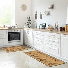 1pc, Home Decor, Sunflower Pattern Print, Linen Kitchen Rug, Kitchen Mat, Floor Mat, Bathroom Mat, Door Mat, 3D Print Rectangular, Suitable For Living Room, Bedroom, Hallway, Bathroom, Laundry Room - Polyester Rug, Suitable For Indoor And Outdoor Home Decoration - Multicolor - View 7