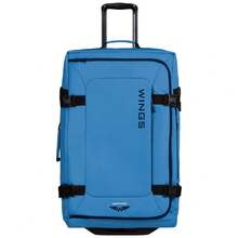 W WINGS Large Compression Soft Suitcase 28" 24" 20" Inch ROOK Travel Bag Luggage Polyester Zipper High Quality, Waterproof, Telescopic Handle, Wheels BLUE - Blue - View 3