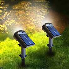 1/2PCS Solar Powered Outdoor Garden Lights With Light Sensor, 10 LED White/Warm/Colorful Light, Embedded Path Lawn Light, Multi-Function Detachable Wall Lamp, 3 Lighting Modes Safety Path Light, Outdoor Garden Decoration Solar Garden Light, Built-In Rechargeable Battery Solar Panel Charging Outdoor Camping Light, Suitable For Yard, Pathway - 10LED Wall Light/Lawn Light - View 1
