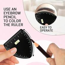 3 PiecesEyebrow Ruler And Micro Tattoo Drawing Set, Quick Eyebrow Design - Reusable Drawing Guide For Men And Women - Multicolor - View 7