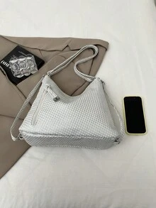Large Capacity Korean Style Backpack New Crossbody Bag Fashion Versatile Commuter Shoulder Tote Bag - White - View 3