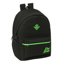 Real Betis Balompié | School Backpack Betis Balompié Adaptable To Trolley (Without Trolley) Water Resistant, Official License, 2 Large Compartments, Bottle Pocket - Double (2) - View 2