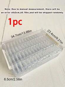 1 Set 30/60pcs Transparent Bead Storage Organizer Box, Large Capacity Clear Polypropylene Plastic Bead Storage Container, Detachable Independent Box Body, Double Lock Closure Jewelry Storage Box, Suitable For DIY Bead Making, Jewelry Making, Diamond Painting Accessories, Sequins, Jewelry, Earrings, Rings, Bracelets, Necklace Accessories, Buttons, Sewing Supplies, Embroidery Thread, Screws, Nuts, Bolts, Nails, Fish Hooks, Small Parts Storage, Home Office Desktop Drawer Cabinet - Multicolor - View 15