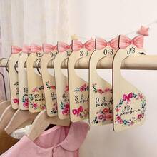 1 Set Baby Closet Dividers, Wooden Baby Clothing Classification Labels, Monthly Age Organizer Hanging Tags NB‑24M+ - Multicolor - View 5