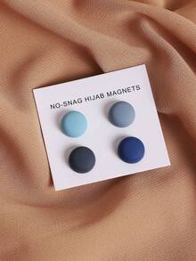 2pcs/Set Matte Color Magnet Pins - Four Blue Series - View 12