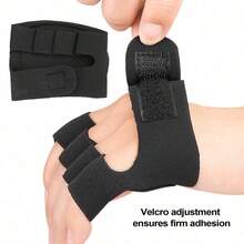 Breathable Fingerless Fitness Gloves, Thickened Silicone Anti-Slip Pads, Lightweight Full Palm Protection, Suitable For Weightlifting And Training, Textured Anti-Slip Design Enhances Grip Strength. - Black - View 9
