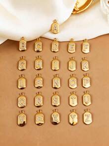 1pc Elegant Letter Bracelet With Horseshoe Buckle And Evil Eye Pendant, High-End Vintage, Suitable As A Beautiful Holiday Gift For Women - Gold - View 4