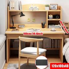 Computer Desk Study Table Writing Shelves Home Office Wooden Workstation Laptop - Default - View 2