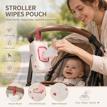 1pc Cute Car Tissue Box Holder Hanging Cartoon Car Seat Back Tissue Bag Stroller Wet Wipe Storage Bag - Multicolor - View 2