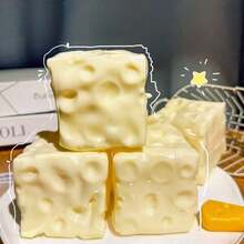 Juguete antiestrés de queso realista de gran tamaño, pelota de tofu moldeable de rebote lento y creativa. Un juguete de escritorio portátil que puede aliviar la ansiedad en cualquier momento, adecuado para el aula, exteriores, alivio del estrés en la empresa, y es una opción perfecta para decoración de escritorio, premios de aula, regalos de fiesta y regalos de vacaciones! - Multicolor - Ver 9