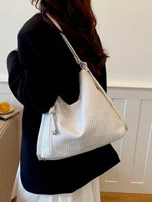 Large Capacity Korean Style Backpack New Crossbody Bag Fashion Versatile Commuter Shoulder Tote Bag - White - View 5